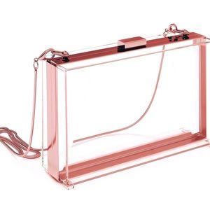 Rose gold acrylic purse